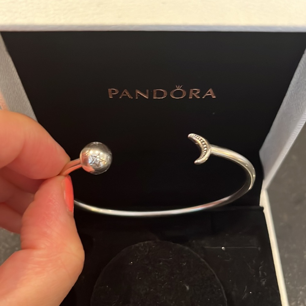 Pandora Moon and Stars Bangle - Sterling Silver - Picture 2 of 7
